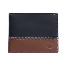 [全新3摺] Timberland Men's Hunter Color-Block Wallet - Black/ Deep Brown